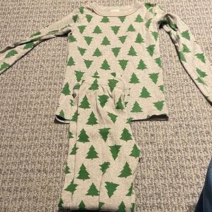 Hanna Andersson Green Tree Print Kids Pajama Set